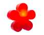 Preview: Partybeleuchtung Solar Blume rot