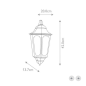 Preview: Wandleuchte antik 42cm