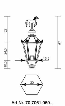 Gartenbeleuchtung Online Shop - Außenwandleuchte mit Pferd
