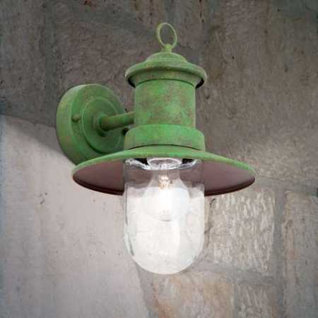 Aussenleuchte Vintage grün