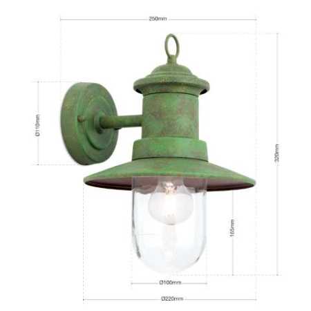 Aussenleuchte Vintage grün
