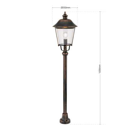 Antike Wegeleuchte 120cm