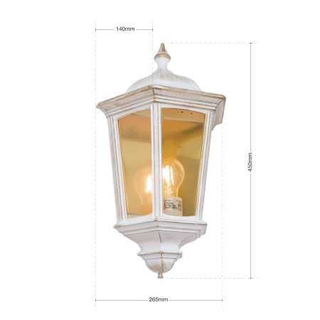 weiße Außenlampe antik