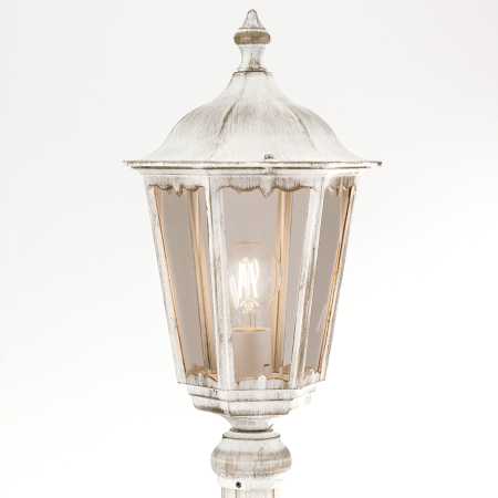 weiße Gartenlaterne 249cm