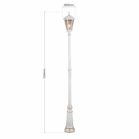 Antike Wegeleuchte weiß