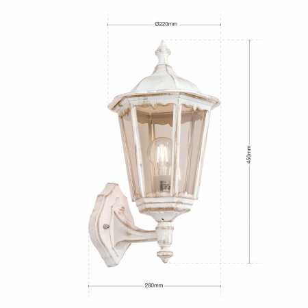 Weiße Aussenleuchte nostalgisch