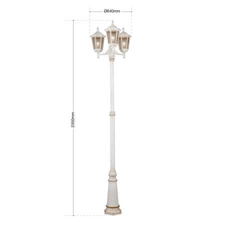 weißer Kandelaber antik