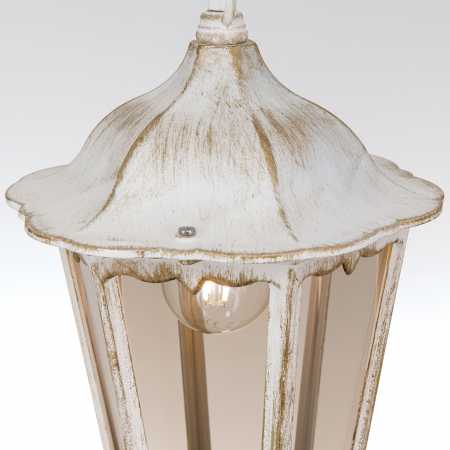 Antike Wegeleuchte weiß