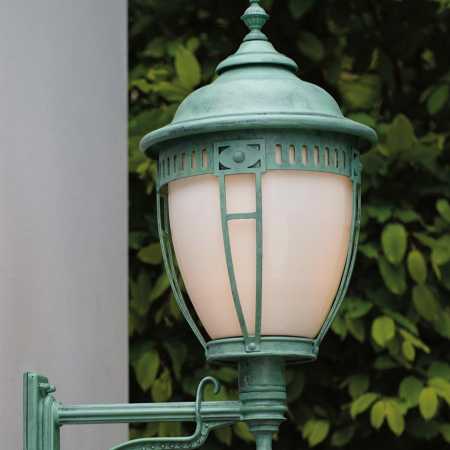 große Wandlaterne antik grün