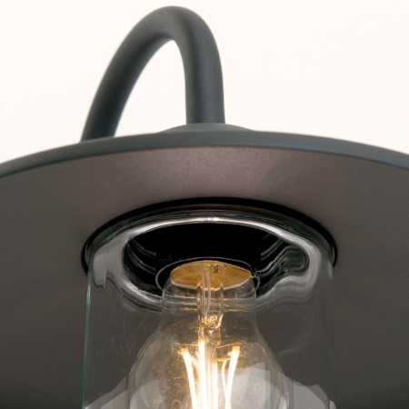 antike Außenwandlampe anthrazit