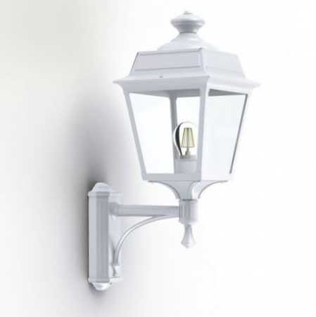 weiße Wandlaterne
