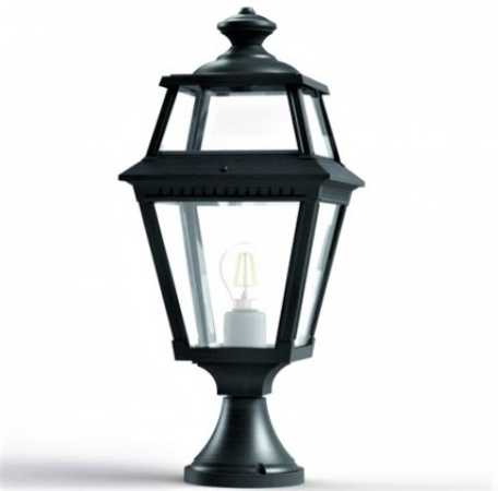 Design Sockelleuchte mit Echtglas