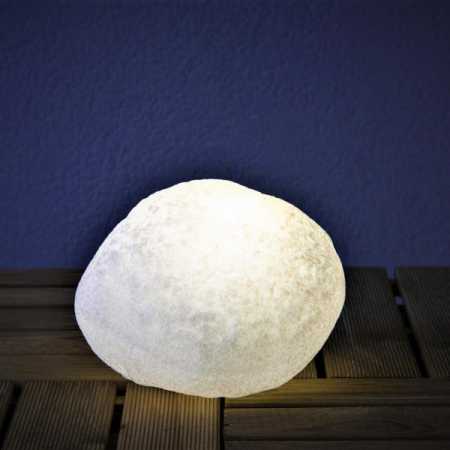 Garten Steinleuchte weiß