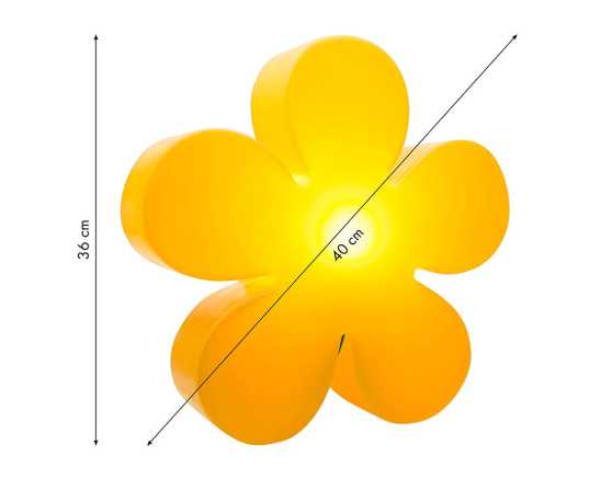 Partybeleuchtung Solar Blume gelb