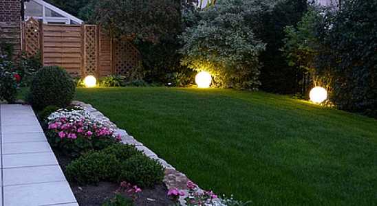 Moderne Sockelleuchte Garten