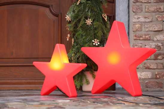 Weihnachtsbeleuchtung roter Stern 100cm
