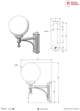grüne Kugel-Wandleuchte
