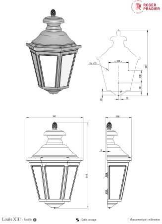 Wandlaterne mit Glas