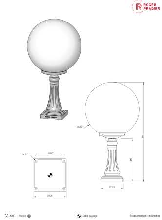 Garten Sockelleuchte 57cm