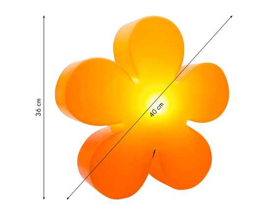 Partybeleuchtung Solar Blume orange