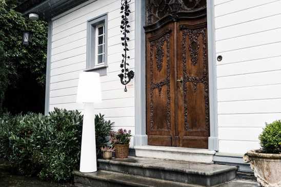 Garten-Stehleuchte weiß