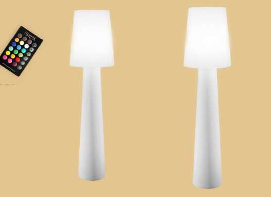 Garten-Stehleuchte weiß