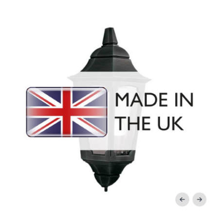 schwarze Wandlaterne