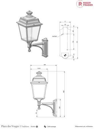 Design Wandlaterne 56cm