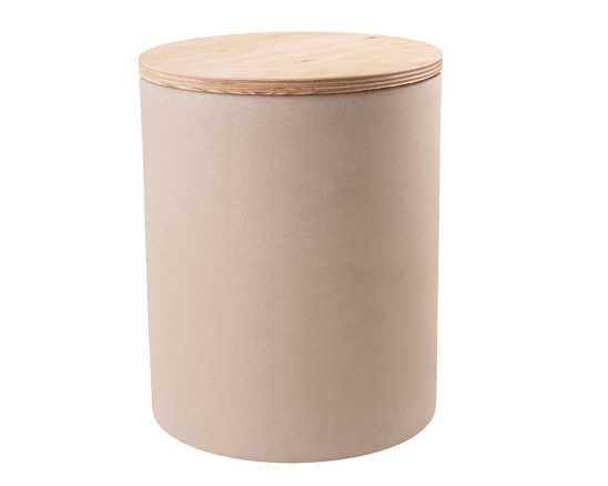 beleuchteter Gartentisch beige