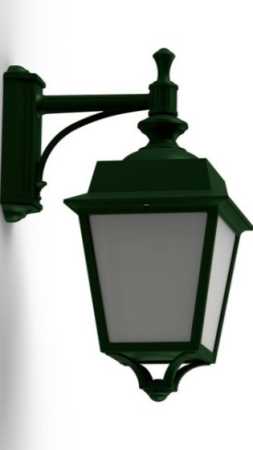 grüne Außenwandleuchte klassisch