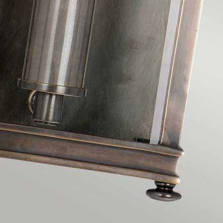 antike Außenwandleuchte Messing