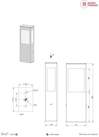 Design Gartenleuchte 80cm