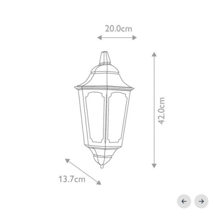 Wandleuchte antik 42cm