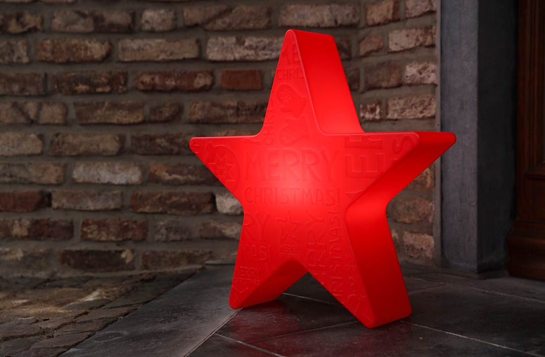 Gartenbeleuchtung-Shop - roter Solar Weihnachtsstern