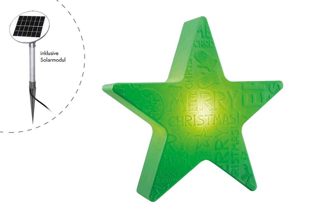 Gartenbeleuchtung-Shop - grner Solar Weihnachtsstern