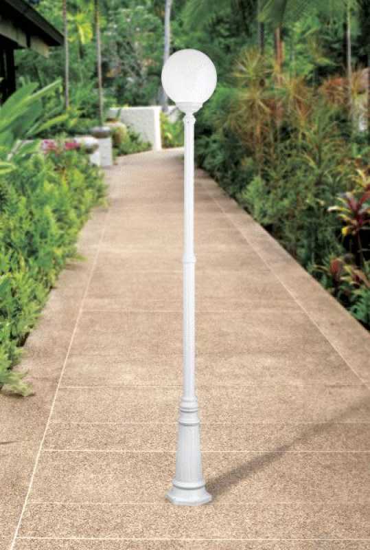 Garten Kugelleuchte weiß