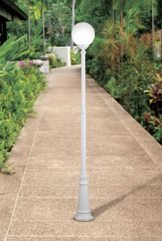 Garten Kugelleuchte weiß