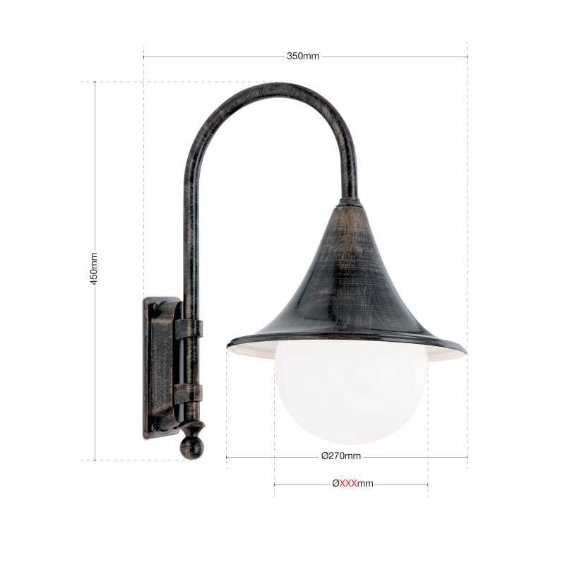 Wandlampe Vintage-braun