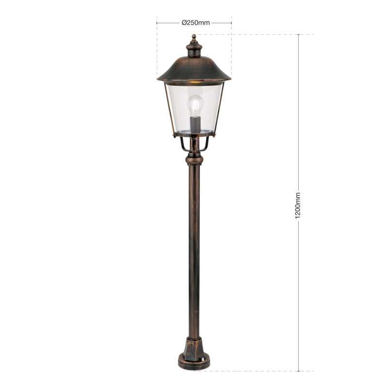 Gartenleuchte antik 120cm