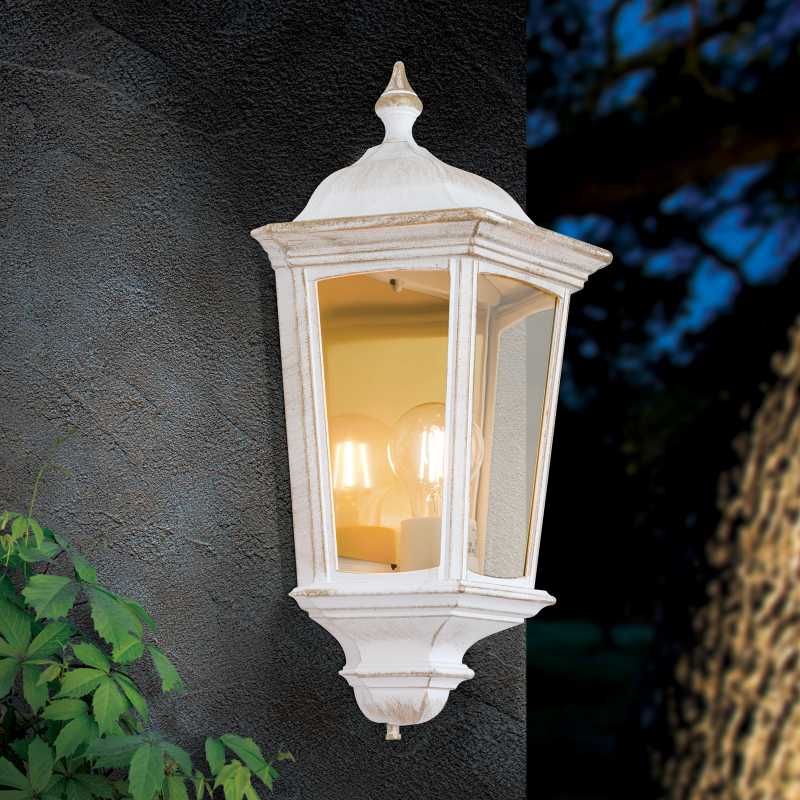 Weiße Wandlampe antik