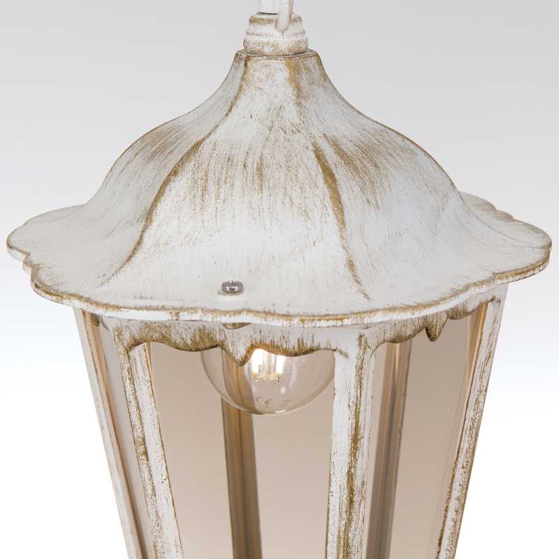 Antike Wegeleuchte weiß