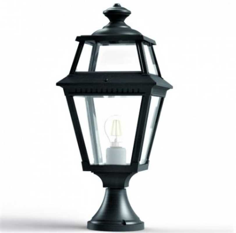 Design Sockelleuchte mit Echtglas