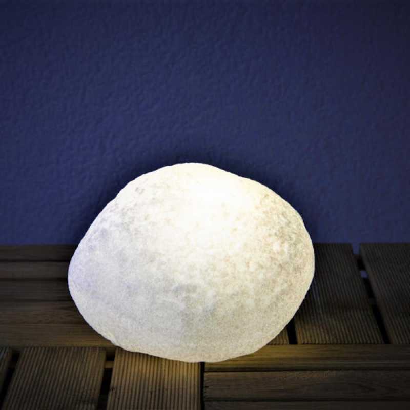 Garten Steinleuchte weiß