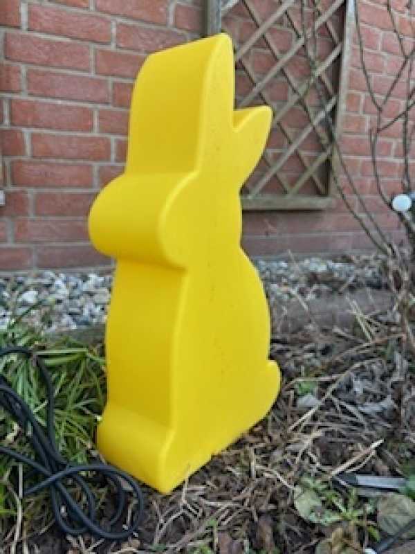 Gartenbeleuchtung gelber Osterhase