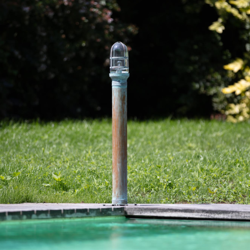 grüne Gartenleuchte maritim