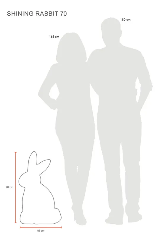 Gartenbeleuchtung Ostern 70cm