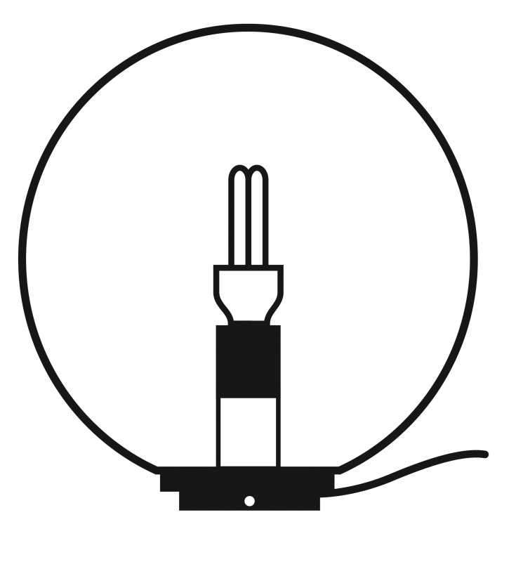 weiße Gartenlampe Kugel