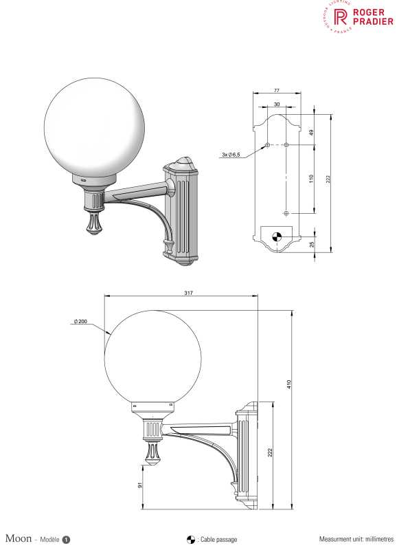 grüne Kugel-Wandleuchte