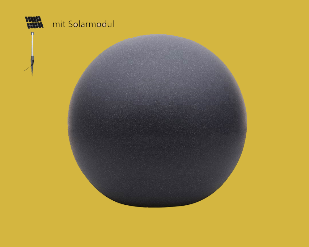 Solar-Gartenleuchte Kugel anthrazit
