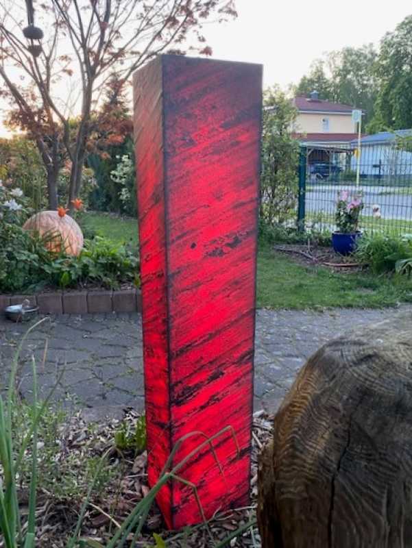 außergewöhnliche Gartenleuchte 70cm